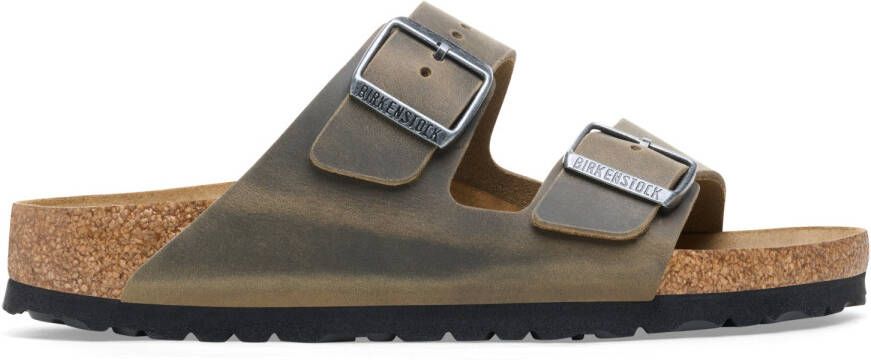 Birkenstock Slipper Arizona 1019313 Khaki Groen Vet Leer Normaal Zacht Voetbed - Foto 13