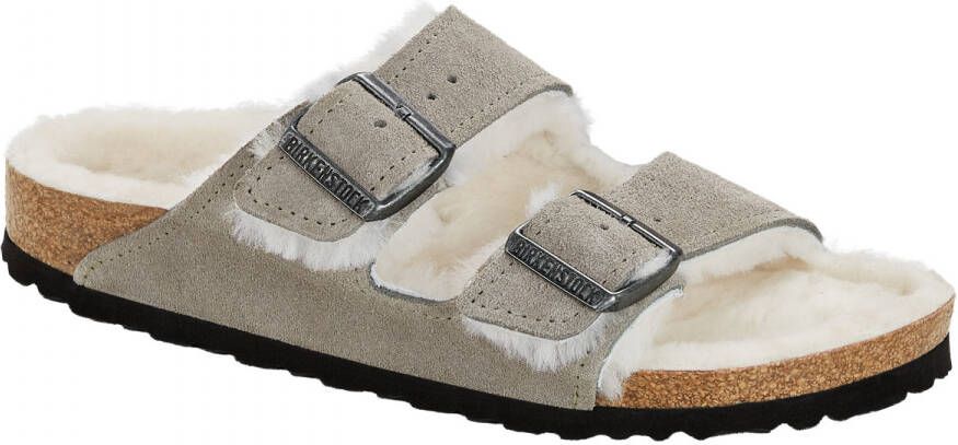 Birkenstock Arizona VL Shearling Pantoffels Regular grijs