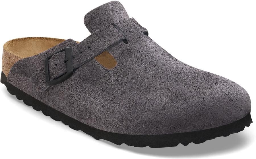 BIRKENSTOCK Instappers Heren Boston Heren Maat: 43 Materiaal: Suède Kleur: Donkergrijs - Foto 3