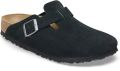 Birkenstock Boston Suede Slippers Muiltjes Regular Fit Zwart Unisex - Zwart