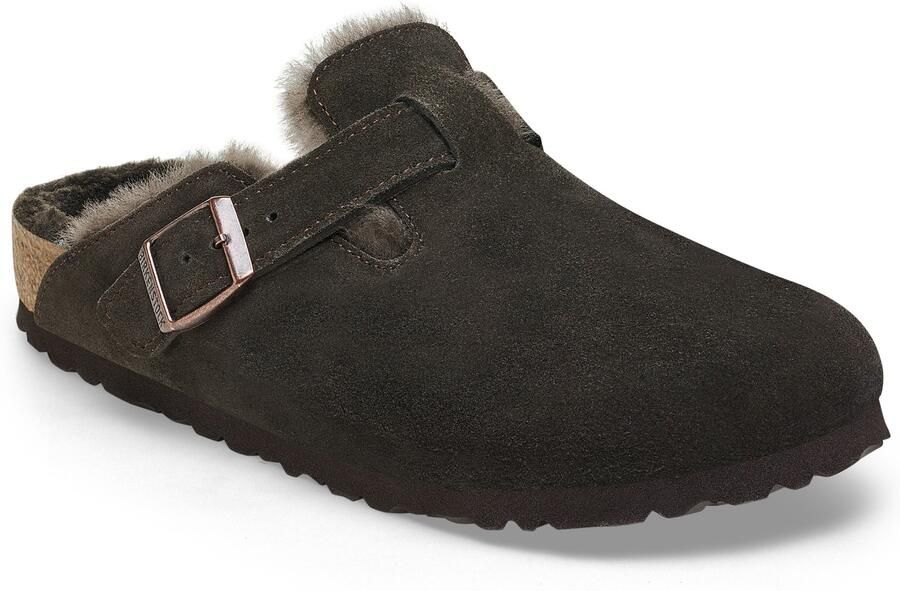 Birkenstock Boston VL Shearling suède slides Brown - Foto 3