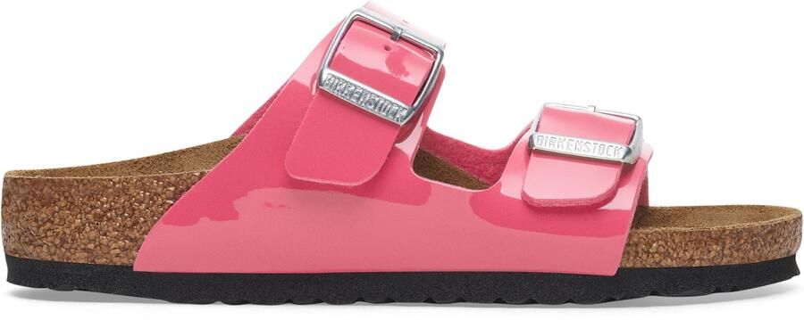 Birkenstock Kid's Arizona BS Birko-Flor Patent Sandalen Narrow roze