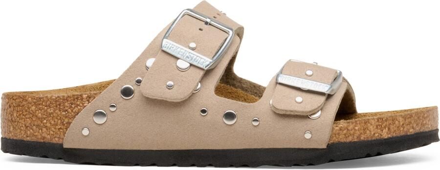 Birkenstock Kid's Arizona Rivet Border Synthetik Sandalen Narrow beige - Foto 2