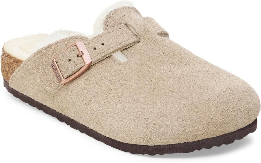 Birkenstock Kid's Boston Leve Shearling Pantoffels Narrow beige - Foto 2