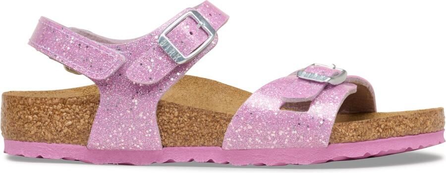 Birkenstock Kid's Rio AS Birko-Flor Cosmic Sparkle Sandalen Narrow roze - Foto 6