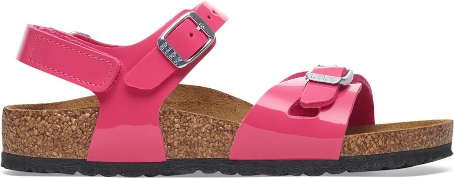 Birkenstock Kid's Rio AS Birko-Flor Patent Sandalen Narrow roze - Foto 2