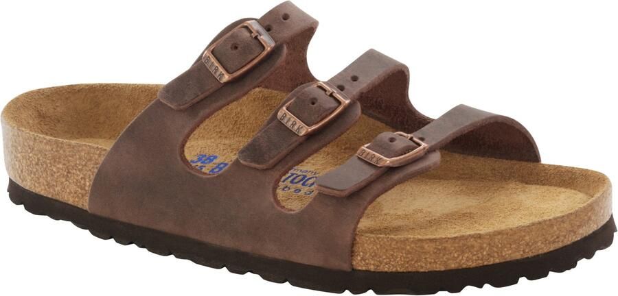 Birkenstock Women's Florida Soft Footbed Leather Oiled Sandalen Regular bruin - Foto 2