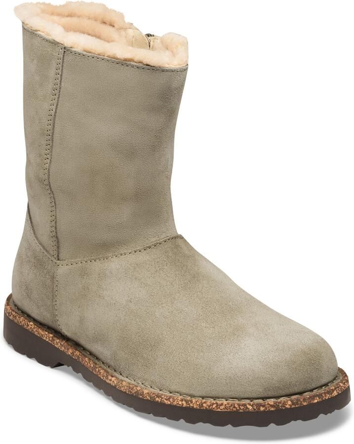 Birkenstock Women's Uppsala Zip Suede Shearling Winterschoenen Narrow beige