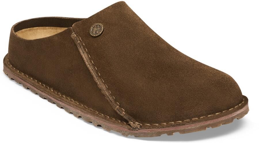 Birkenstock Zermatt Premium Suede Leather Pantoffels Regular bruin
