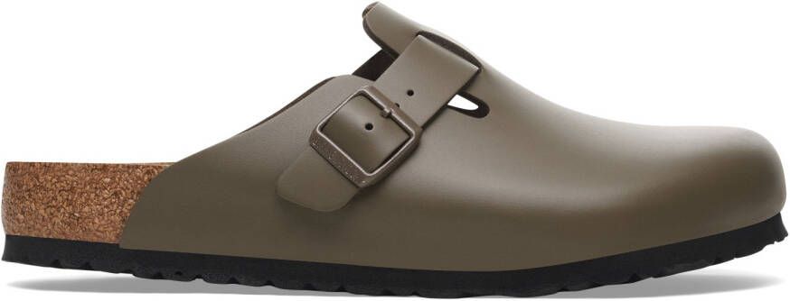 Birkenstock Boston Natural Leather Sandalen Regular bruin