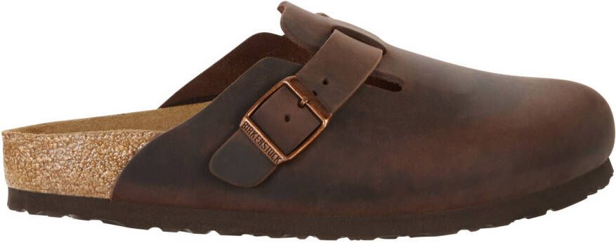 Birkenstock Boston SFB Oiled Leather Sandalen Regular bruin