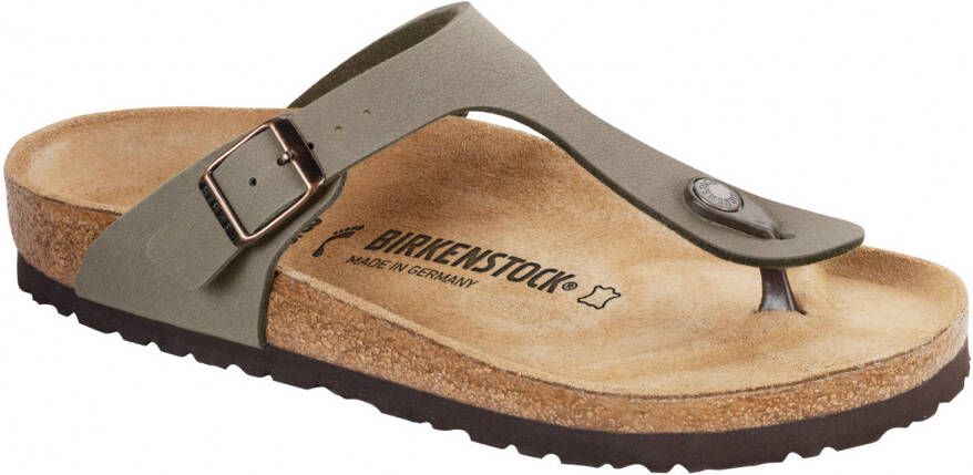 Birkenstock Platte sandalen Gizeh Nobuck Birko-Flor Regular Stone - Foto 15