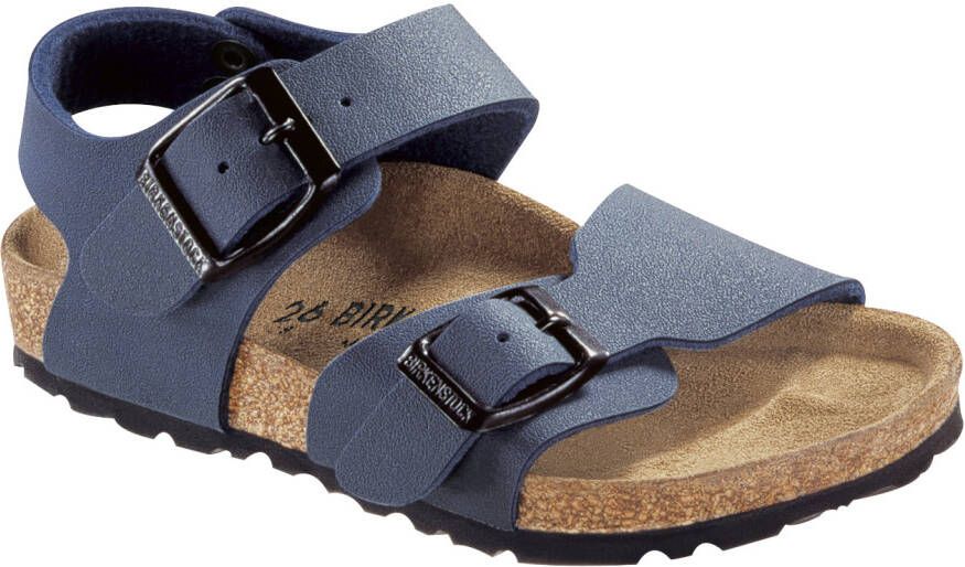 Birkenstock Kid's New York Birkibuc Sandalen Narrow blauw