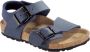 Birkenstock New York Junior Birko Flor BC Narrow Junior Sandaal Marineblauw - Thumbnail 7