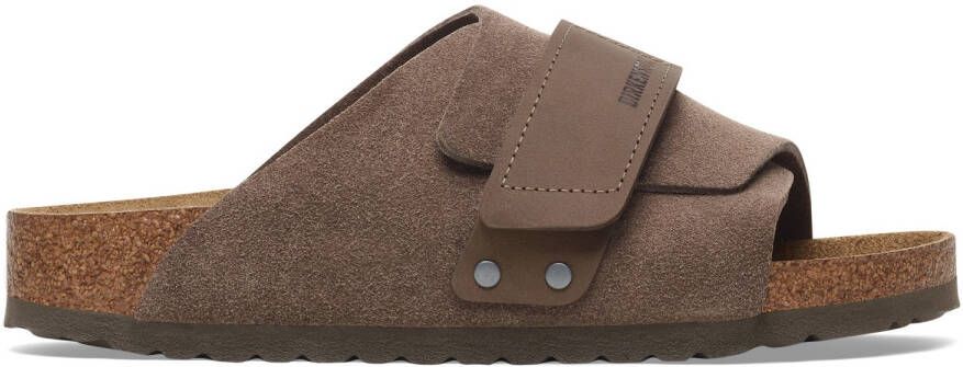 Birkenstock Kyoto Nubuck Leather Suede Sandalen Narrow bruin