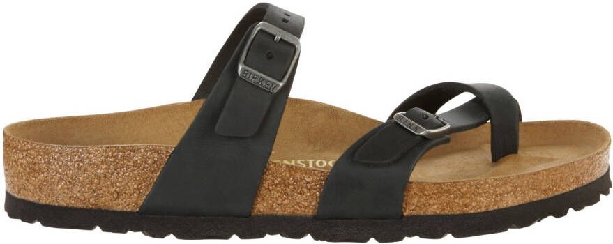 Birkenstock Mayari Dames Slippers Black Regular fit | Zwart | Nubuck