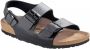 Birkenstock Zwarte Sandalen met Leren en Synthetische Voering Black Heren - Thumbnail 6