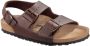 Birkenstock Bruine Sandalen met Leren en Synthetische Voering Brown Unisex - Thumbnail 5