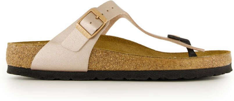 Birkenstock Women's Gizeh BF Metallic Sandalen beige