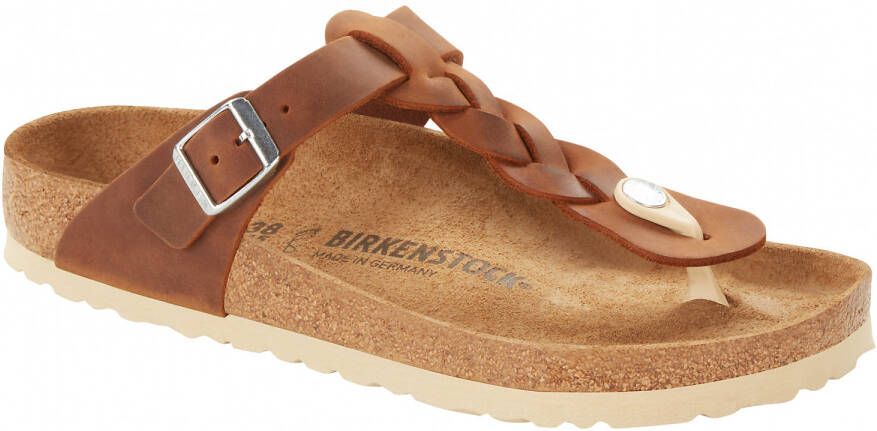 Birkenstock Women's Gizeh Braided Sandalen Normal beige bruin