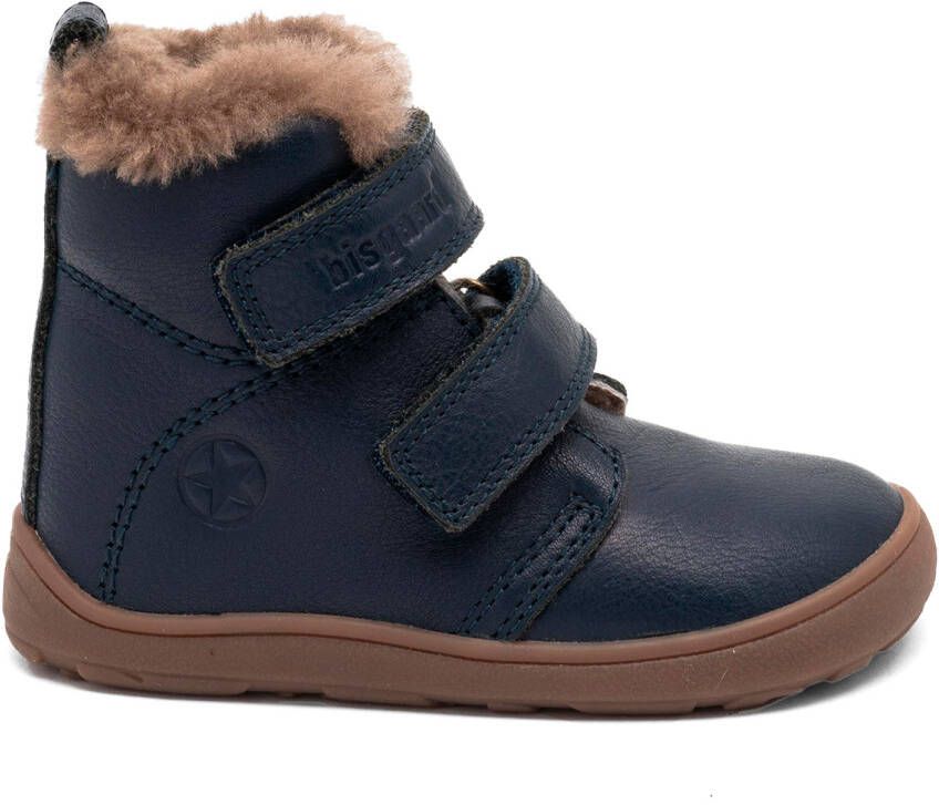 Bisgaard Kid's Barefoot Emil Lamb Winterschoenen blauw bruin