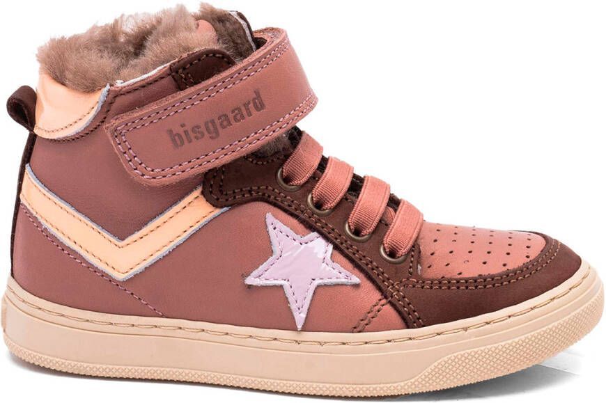 Bisgaard Kid's Isak Lamb Winterschoenen bruin roze