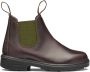Blundstone Kid's #2394 Brown Leather With Olive Elastic Hoge schoenen grijs - Thumbnail 2