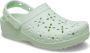 Crocs Classic Floral Cut Out Clog Sandalen groen - Thumbnail 1
