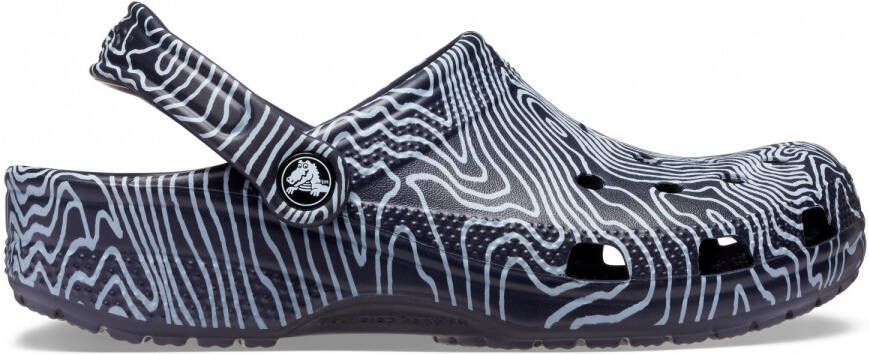 Crocs Classic Topographic Clog Sandalen maat M10 W12 blauw grijs - Foto 3