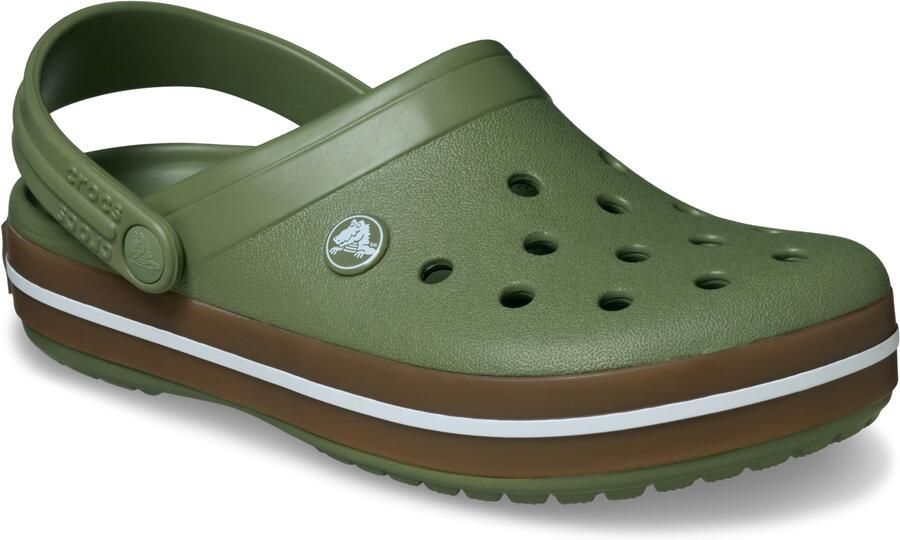 Crocs Crocband Gum Clog Sandalen olijfgroen