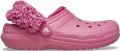 Crocs Kid's Classic Fleece Lined Clog Pantoffels roze - Roze