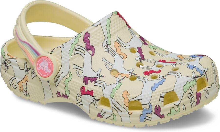 Crocs Kid's Classic Unicorn Graphic Clog Sandalen beige