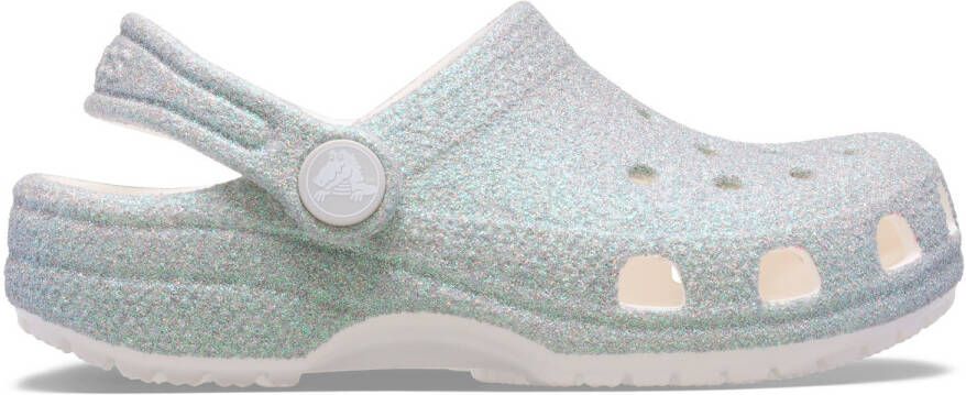 Crocs Kid's Classic Iridescent Glitter Sandalen maat 23-24 grijs
