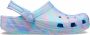 Crocs Kid's Classic Marbled Clog Sandalen maat C11 blauw purper - Thumbnail 1