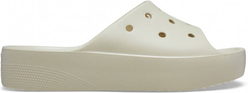 Crocs Women's Classic Platform Slide Sandalen maat W6 grijs beige