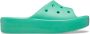 Crocs Women's Classic Platform Slide Sandalen maat W10 turkoois - Thumbnail 2