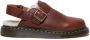 Dr. Martens Bruine Leren Platte Schoenen met Velcro Brown Dames - Thumbnail 2