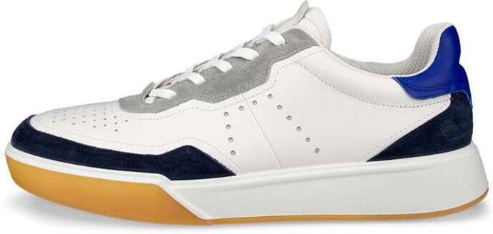 ECCO Street Court heren sneaker Wit blauw - Foto 2
