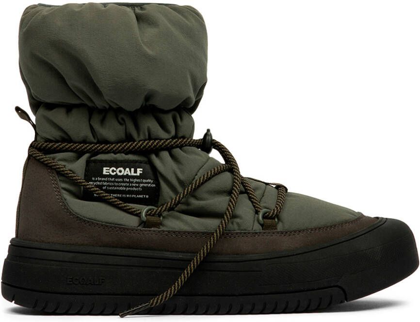 Ecoalf Women's Bering Winterschoenen zwart olijfgroen