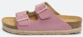Espadrij 's Ami Velour Sandalen roze beige - Roze