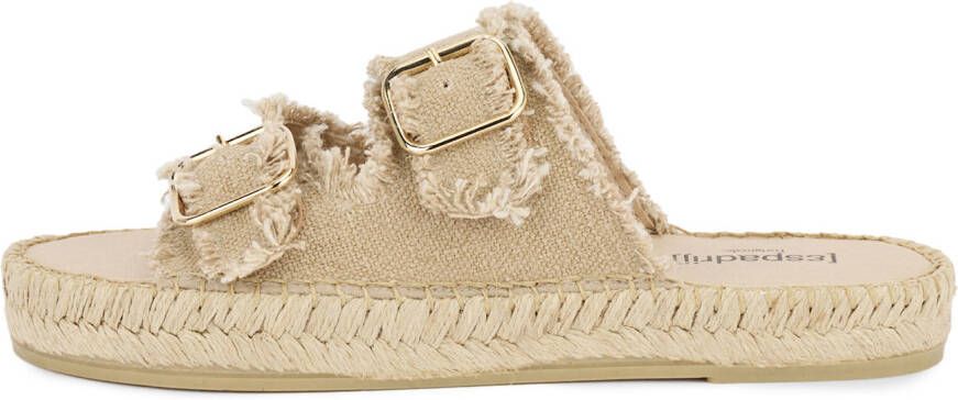 Espadrij Women's Claquette Linen Sandalen beige