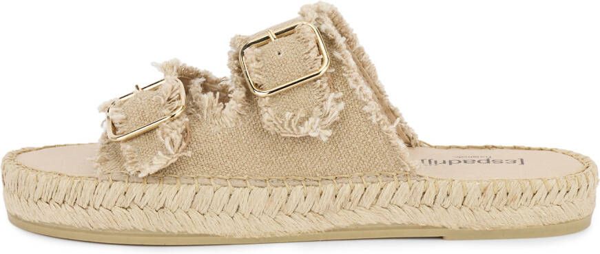 Espadrij Women's Claquette Linen Sandalen beige