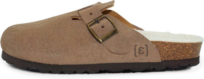 Espadrij Women's Cloq Velour Teddy Sandalen bruin