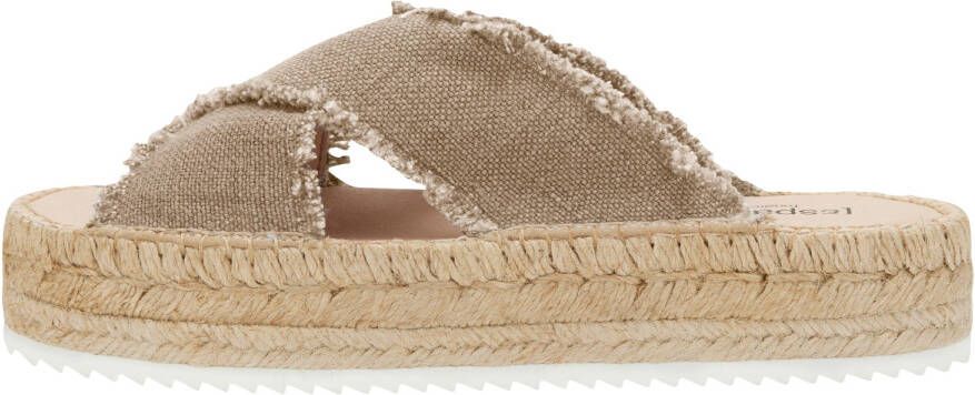 Espadrij Women's Croisette Linen Sandalen beige