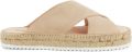 Espadrij Women's Croisette Velour Low Sandalen beige - Beige