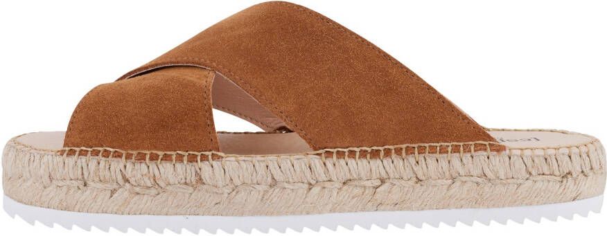 Espadrij Women's Croisette Velour Low Sandalen bruin beige