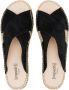 Espadrij Women's Croisette Velour Low Sandalen zwart beige - Thumbnail 1