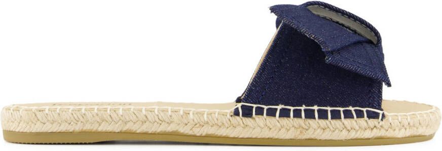 Espadrij Women's Plage Bow Jeans Sandalen beige blauw