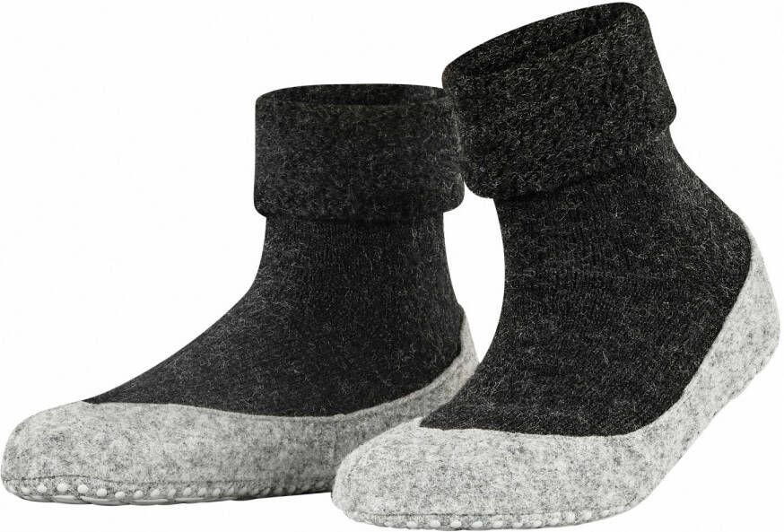Falke Cosyshoe Cocooning Pantoffels maat 39-40 zwart grijs