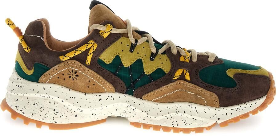 Flower Mountain Sneakers YAMABUSHI 2019511 03 3D41-DARK BROWN GREEN BOTTLE